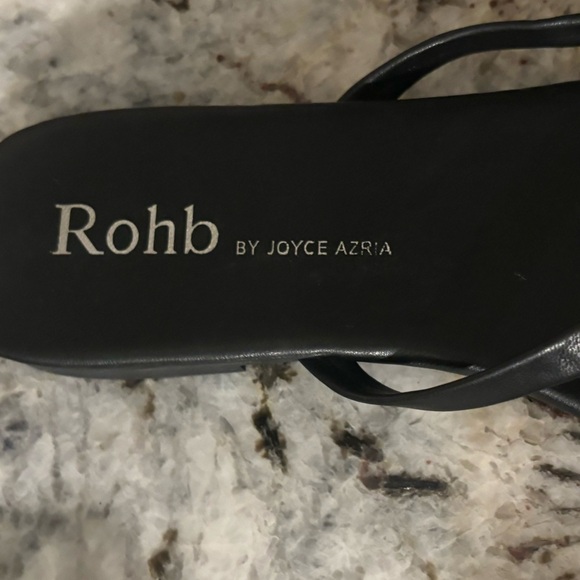 ROHB By Joyce AzIra Size 5.5 New Without Tags Black Flat Sandals - Picture 3 of 5